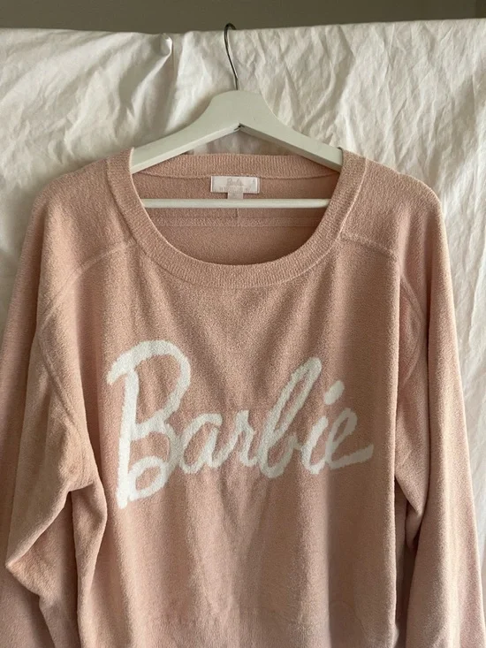 Barefoot Dreams CozyChic Barbie Pullover luxury loungewear coquette Size XL - Picture 6 of 13